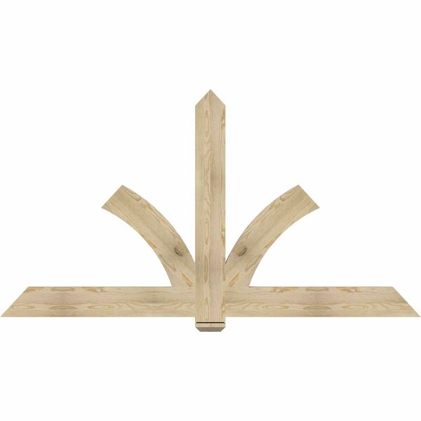 Ekena Millwork Redmond Rough Sawn Timber Gable Bracket, Douglas Fir, 84"W x 45"H x 2"D x 6"F, 13/12 Pitch GBW084X45X0206RED00RDF - main